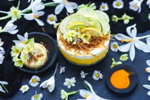 Flores comestibles y germinados en alta cocina. Texturas, colores y matices sensoriales